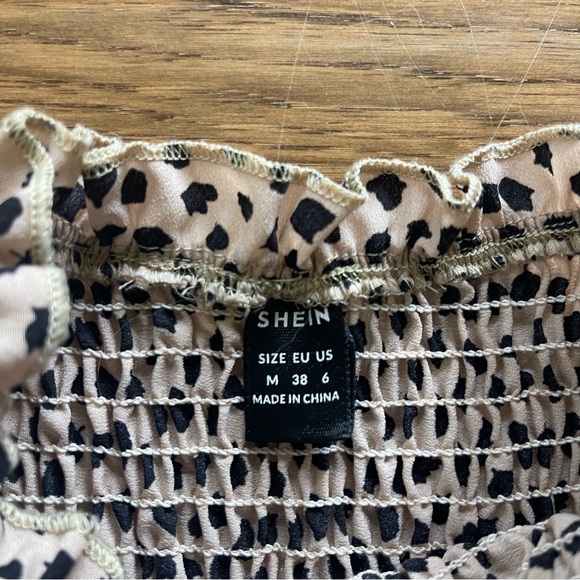 SHEIN Black and Tan Dotted Women’s Dress - Picture 2 of 6